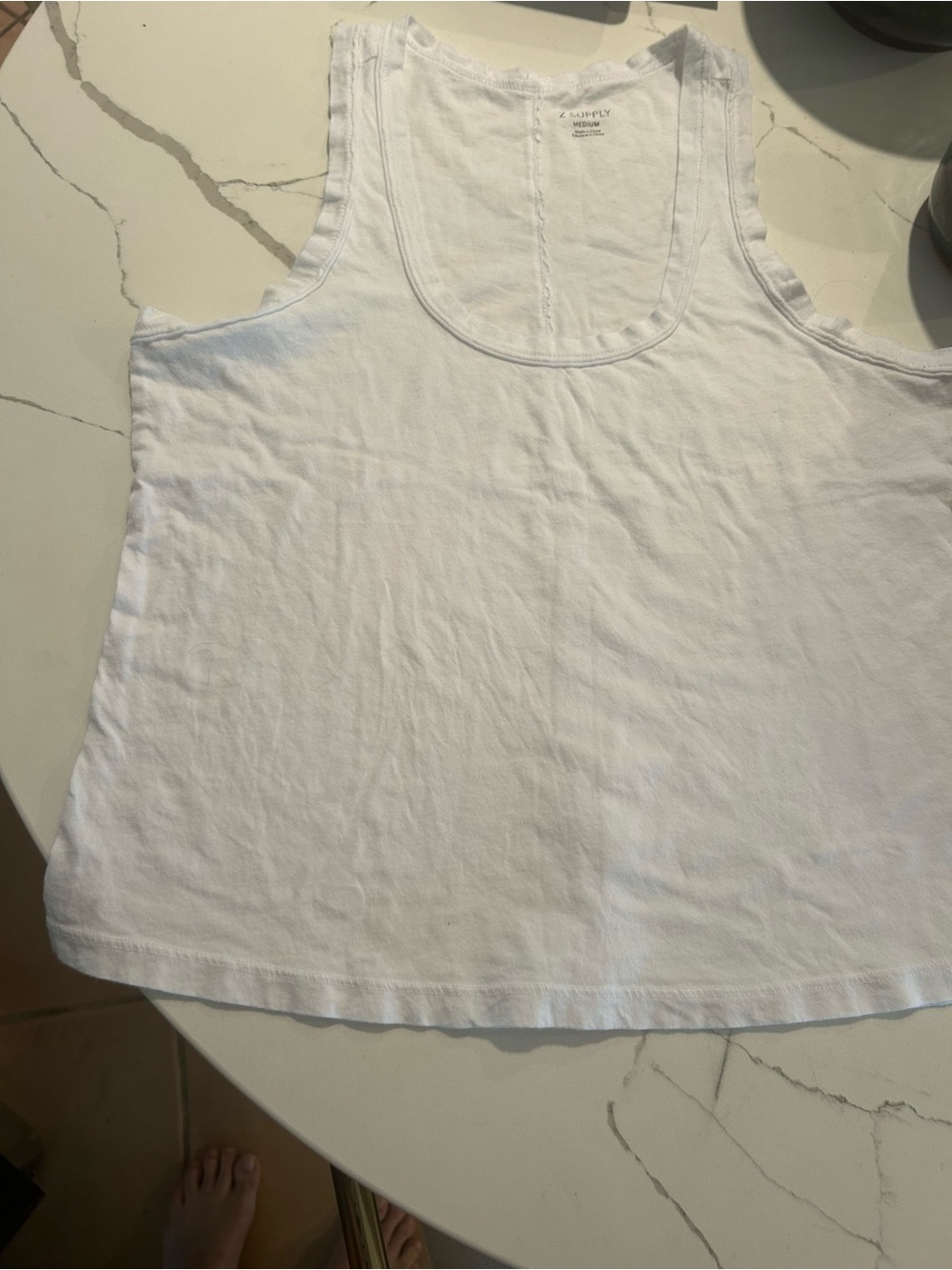 Z Supply Women's Essy Rib Tank White - Picture 6 of 8